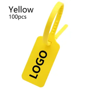 Aangepaste Logo Tag Zip Stropdabels Plastic Afdichtingen Veiligheidskleding Schoen Merk Logo Hang Tags