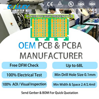 Fabrication de circuits imprimés multicouches haute fréquence en PTFE 8L, service de fichiers Gerber, placage Ni-Au, alignement de haute précision pour LED