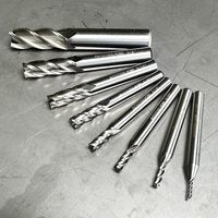 Ensemble de fraises à queue droite en carbure monobrin, revêtement TiCN, 60HRC, diamètres 1/16" à 1/2", pour routeur CNC et machine à PCB