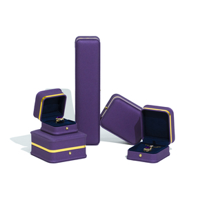 Cajas de Joyería Personalizadas de Lujo FORTE, Empaque de Pulsera de Cuero PU con Logotipo Personalizado para Regalo de Anillo de Boda - Product Image 1