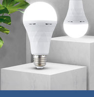 Interrupteur à bouton manuel, courant constant, ampoule LED SMD E27 7W-15W, batterie lithium intégrée, éclairage d'urgence pour entrepôt