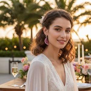 Fashion Zircon Watermelon Design <b>Earring</b> Elegant Summer Wedding Party Jewelry Turkish Wholesale Sterling <b>Silver</b> - Product Image 3