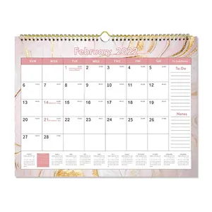 Wholesale special Design Logo Custom CMYK Printing Yo Wall Calendar With Pockets