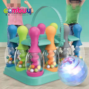 Botella Transparente con Cuentas de Colores Brillantes, Juguetes de Bolas Redondas, Bola de Bolos para Niños - Product Image 5