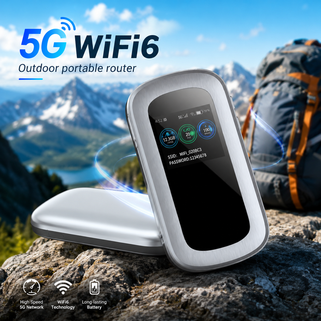 Portable WiFi6 5g Router with Sim Card 5G Mobile Hotspot Router with ESIM and Nano SIM WiFi6 MIMO Lte Supports Multiple Devices