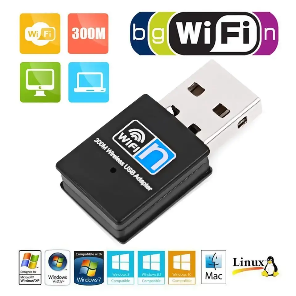 300 m mini usb kablosuz ağ kartı bilgisayar tv wi wifi usb kablosuz ağ kartı USB Wifi 300 Mbps almak