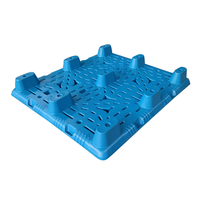Paleta de Plástico Apilable de 9 Patas, Moldeada por Soplado, Paleta Industrial de HDPE para Centro de Distribución Logística