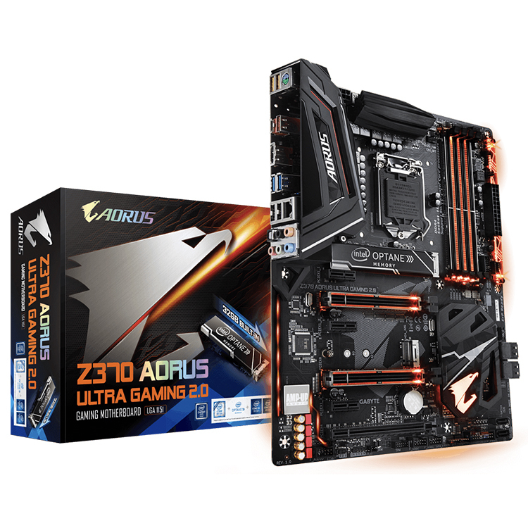 Материнская плата GIGABYTE Z370 AORUS ULTRA GAMING 2,0-OP с октановой памятью, чипсет Intel Z370, поддержка 8-го поколения процессоров Intel Core