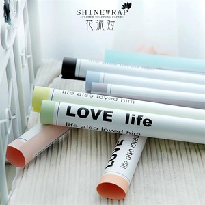 Shinewrap Usine En Gros Étanche Papier D'emballage Pour Fleur Amour Vie Conception Bouquet Fleuriste Papier D'emballage <span class=keywords><strong>Bord</strong></span> Coloré - Product Image 4
