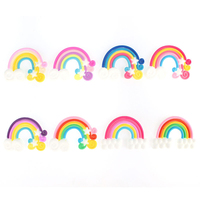 Benutzer definierte Größe Weiches PVC Regenbogen harz DIY Cake Topper Bunte Lieferungen für die Kuchen dekoration