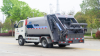 Camion à ordures électrique M2, compresseur de déchets, 5,8 m³, batterie LFP CATL 55,7 kWh, empattement court, camion d'assainissement