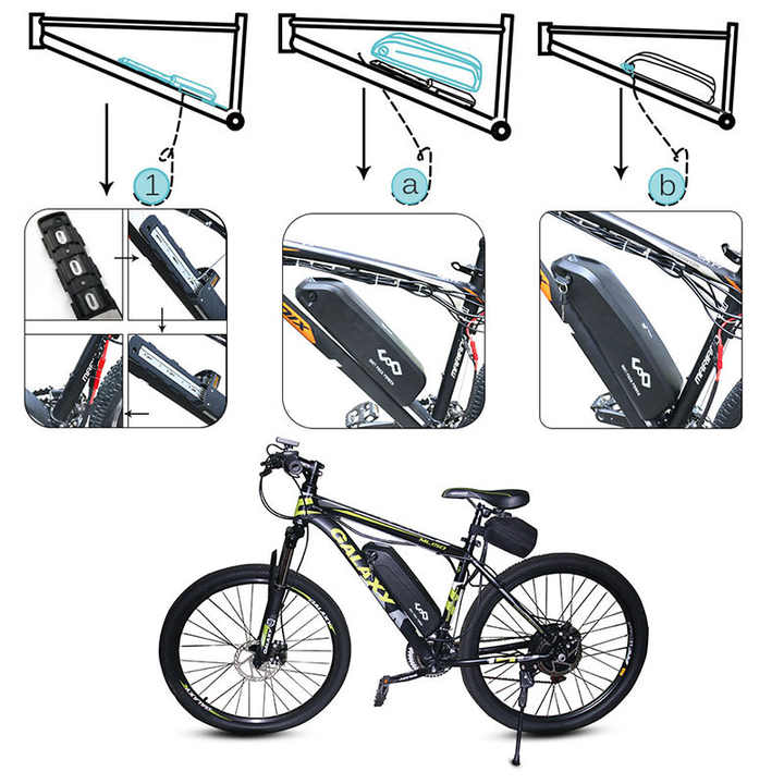 Batterie 48V 30Ah Pour Vélo électrique - Lithium-ion Avec BMS - Compatible 1000W, 750W, 500W