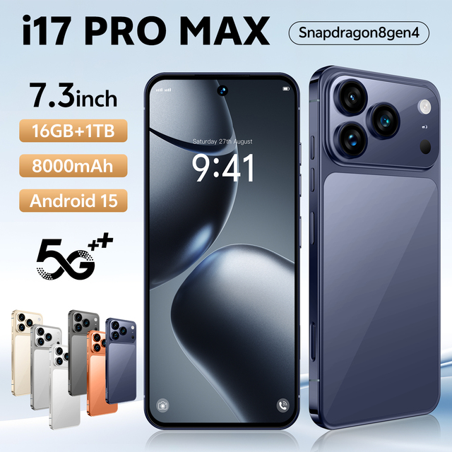 8000mAh Battery 108MP HD Camera Deca Core 5G-17 Pro Max 7.3" Android Phone 1TB Dual SIM
