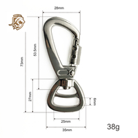 Vente en gros de fermoirs pivotants métalliques verrouillables 16mm 20mm 25mm, crochets à pression pour sacs et sacs à main