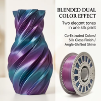 Filament PLA Soie Bicolore Personnalisé avec Logo 1.75mm 1kg, Imprimante 3D Deux Tons, Lisse Brillant Sans Filamentisation, Haute Précision