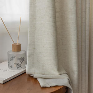 Rideaux occultants de luxe en lin texturé de haute qualité, modernes, à œillets, personnalisables pour chambre et salon, prêts à poser pour la maison - Product Image 6
