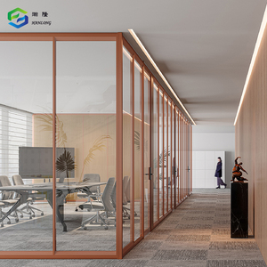 Divisorio per Ufficio Personalizzato con Telaio in Alluminio da 70mm, Parete Divisoria Insonorizzata con Doppio <span class=keywords><strong>Vetro</strong></span> - Product Image 1
