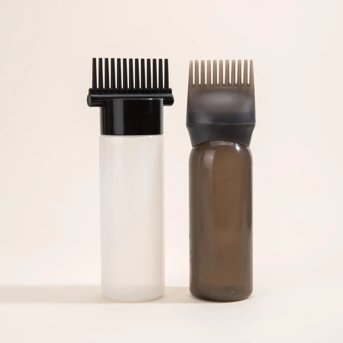 Botella de limpieza en seco profesional, cuidado del cabello para el crecimiento del cabello con masaje engrosamiento graduado con cepillo de dientes, botellas de champú para la cabeza