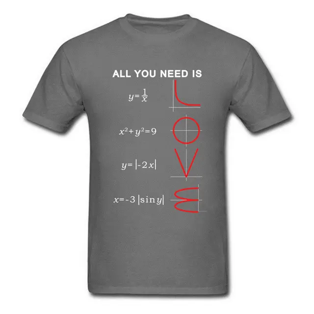 ज्यामितीय बीजगणित समीकरण ग्राफ टी शर्ट आप सभी की जरूरत है प्यार गणित विज्ञान समस्या फैशन टीस प्लस आकार नई टी शर्ट