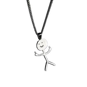 Nuova Tendenza Collana Hip Hop 'Fxck You' con Ciondolo a Forma di Uomo con Dito Medio in Acciaio al Titanio per Uomini e Donne - Product Image 1