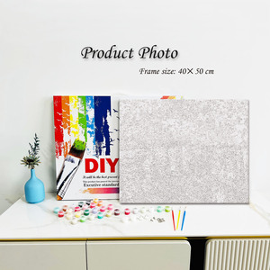 Magnifique Château Moderne en Bord de Mer sur Lac, Peinture par Numéros DIY, Paysage 5D Personnalisable pour Adultes et Enfants - Product Image 2