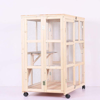 Personnalisé résistant aux intempéries extérieur bon marché en bois pour animaux de compagnie chat condo cages