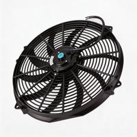 Ventilateur de refroidissement de radiateur moteur universel incurvé noir 16 pouces DC 12V 120W à 10 pales pour pièces automobiles de course