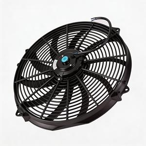 Ventola di Raffreddamento Universale Curva Nera da 16 Pollici, 12V DC, 120W, a 10 Pale per Radiatore Auto da Corsa - Product Image 3