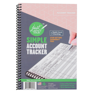 Libreta de registro de cheques y tarjetas de débito, color rosa, con espiral, para seguimiento de cuentas estándar - Product Image 6