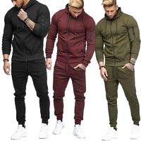 Jaket Olahraga Pria, Logo Kustom Murah Grosir Jaket Gym Kebugaran Jogging Penahan Angin Pakaian Latihan Olahraga Set