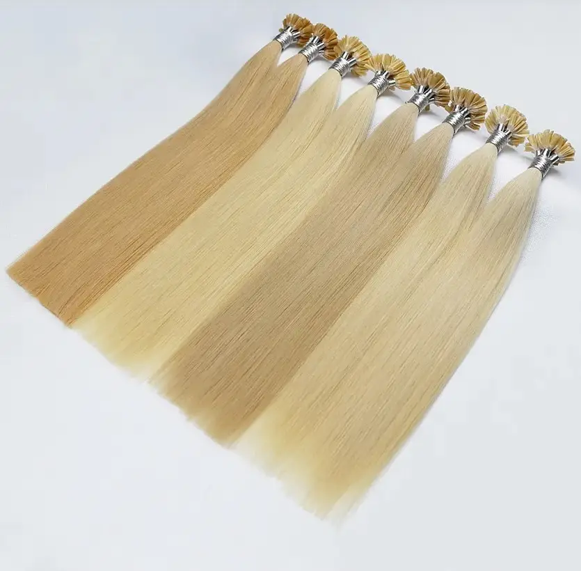 Extensão de cabelo humano com queratina, melhor qualidade de cabelo humano 100% russo natural 1g