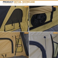 Tente de toit rigide en aluminium Desert Tan Bi Fold pour le camping sur le plateau d'un camion 4x4