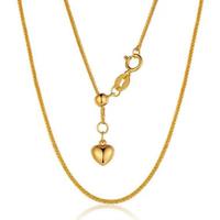 Magnifique Collier en Or Véritable 18K AU750 Solide pour Femme, Pendentif Cœur pour Mariage et Fiançailles, Chaîne Chopin de Luxe