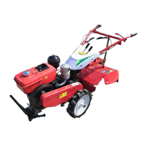 Multifunctional Gasoline Power Tiller Farm <b>Cultivator</b> Red 4 Wheel Drive For Crop Planting Tilling Weeding - Product Image 5