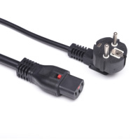 Prise standard européenne 3Pin vers cordon d'alimentation IEC C13 16A 250V cordon d'alimentation vde 3 broches à angle droit à 90 degrés