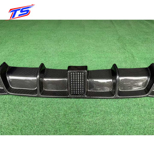 F30 MP Style Carbon Fiber Double Out Rear <strong>Diffuser</strong> With Light for BMW <strong>3</strong> Series F30 - Product Image 5