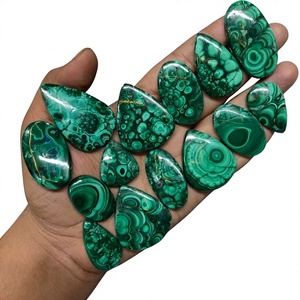 100% Cabochon de malachite naturelle polie à la main de haute qualité pierre précieuse en vrac pour la fabrication de bijoux fait à la main en gros Lot disponible - Product Image 1