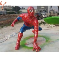 Sculpture Marvel Spider-Man grandeur nature conçue sur mesure à grande échelle classique Anime super-héros résine fibre de verre artisanat décoratif
