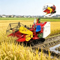 Mini-moissonneuse-batteuse multi-cultures pour riz, blé, maïs, soja, machine de récolte de céréales pour petites exploitations agricoles et usage familial