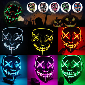 Nhà Máy Bán buôn giá LED Light up Vendetta Vô Danh Đảng Mặt nạ Halloween LED Mặt nạ Rave EL Dây Phát Sáng Mặt nạ cho Đảng - Product Image 2