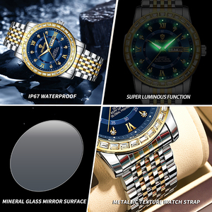 Montre pour homme tendance et élégante Binbond 2202 avec logo personnalisé, double calendrier, quartz lumineux, adaptée à la vente en gros - Product Image 6
