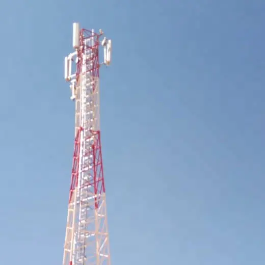 स्टील कोणीय जाली माइक्रोवेव वायरलेस समर्थन रेडियो एंटीना टेलीकॉम टॉवर