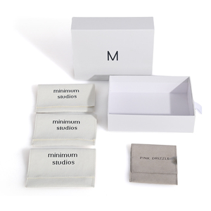 Custom Logo Luxury Recyclable Watch and Sunglass Slide Drawer Box with Pouch Packaging - Product Image 2
