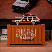 PB PB8824 Nuevo Coche de Camping Urbano Creativo, Modelo de Coche Máquina del Tiempo MK2, Juguetes de Ladrillos para Niños, Regalos, Sets de Bloques de Construcción