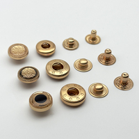 Boutons-pression métalliques personnalisés 12 mm 11,5 mm, 4 pièces, à capuchon texturé rond, à bord fraisé, à encoche étoile pour vêtements et vestes en jean