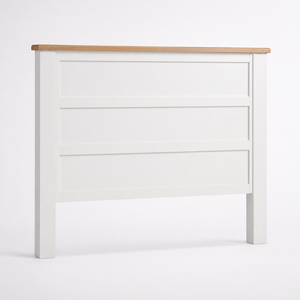 Tête de lit Prepac Rustic Ridge Farmhouse King (norme américaine) en bois blanc lavé, assemblage facile, tête de lit en chêne peint en blanc - Product Image 1