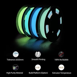 1.75mm Luminous Glow TPU 95A <b>3D</b> <b>Printer</b> Filament, Soft Flexible Glow-in-the-Dark TPU Consumable in Pink Blue Green Colors - Product Image 2