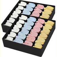Boîte de rangement pliable multifonction à 24 compartiments pour sous-vêtements, chaussettes, cravates, bas, accessoires de tête et bijoux dans la salle de bain ou la garde-robe