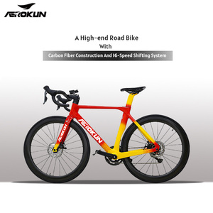 Bicicleta de Carretera de 16 Velocidades con Sistema de Rutas Internas Completas, Horquilla de Fibra de Carbono, Bicicleta de Carretera de Fibra de Carbono // Bicicleta de Carretera de Fibra de Carbono // Carretera - Product Image 5