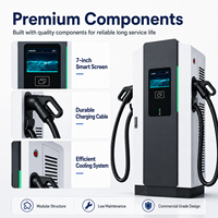 Borne de recharge rapide DC double pistolet 40-80 kW OCPP IP55 pour véhicules électriques, station de charge au sol pour parkings publics, petites flottes et projets de vente au détail